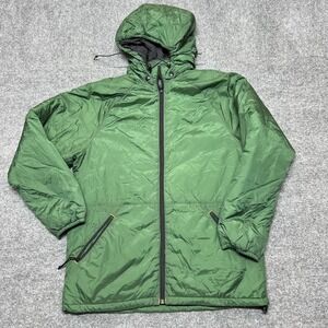 GoLite Jacket Womens Small Green Hooded Insulated Full Zip Hiking Outdoor